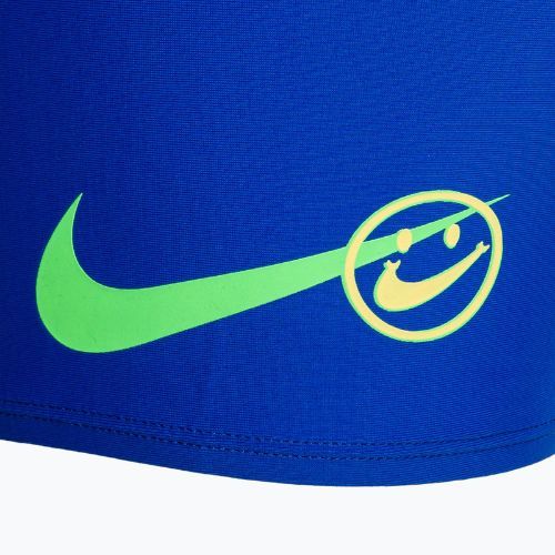 Nike daugiafunkciniai logotipai su kvadratinėmis kojomis, mėlynos spalvos, vaikiški maudymosi bokseriai NESSD042-494