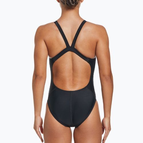 Moteriškas vientisas maudymosi kostiumėlis Nike Logo Tape Fastback black NESSD190-001