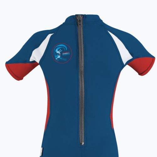 O'Neill Toddler O'Zone UV Spring deepsea/raudona/balta vaikiškas UPF 50+ kostiumas