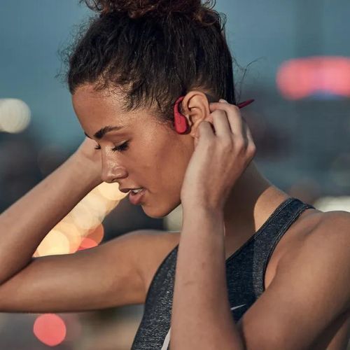 Shokz OpenRun belaidės ausinės raudonos S803RD