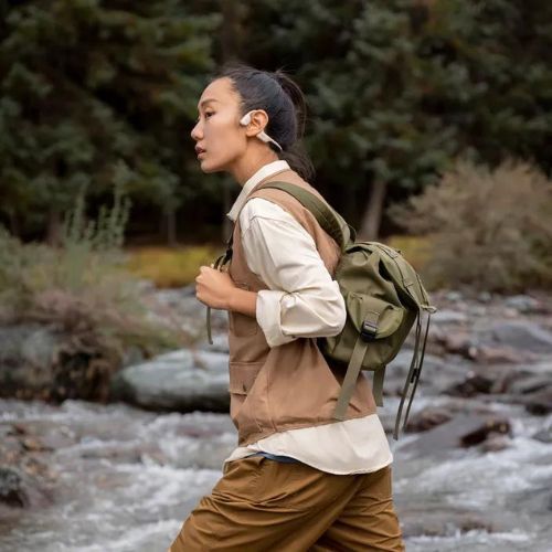 Shokz OpenRun Pro Mini belaidės ausinės smėlio spalvos S811BE