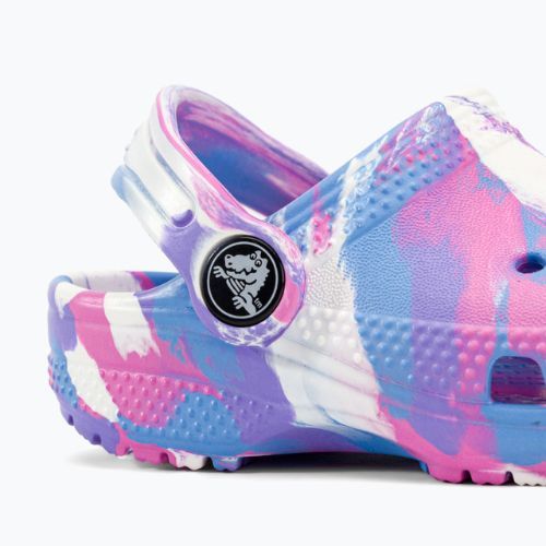 Crocs Classic Marbled Clog T spalvingos vaikiškos šlepetės 206838-102