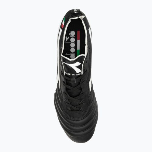 Vyriški futbolo bateliai Diadora Brasil Elite2 Tech ITA LPX juodi ir balti DD-101.178799-C0641-40,5