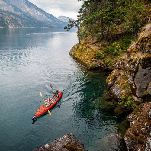 Advanced Elements AdvancedFrame Convertible raudona/pilka 2 asmenų pripučiama baidarė