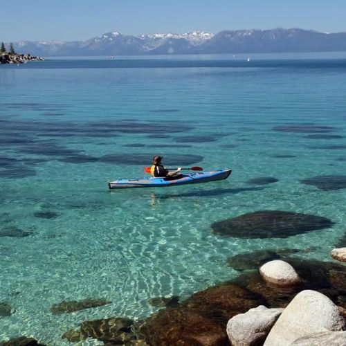 Advanced Elements AdvancedFrame Expedition TM Elite ocean blue 1 asmens pripučiama baidarė