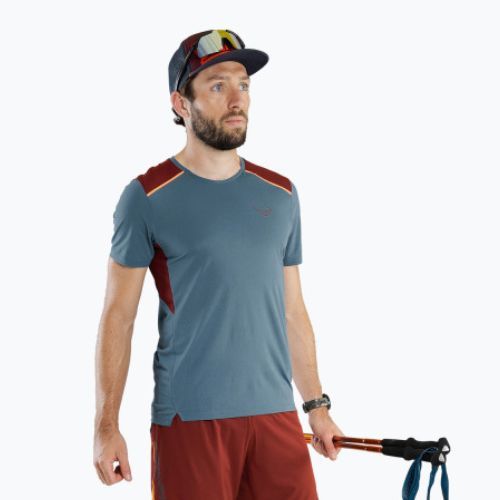 Vyriški bėgimo marškinėliai DYNAFIT Sky tamsiai mėlynos spalvos 08-0000071649