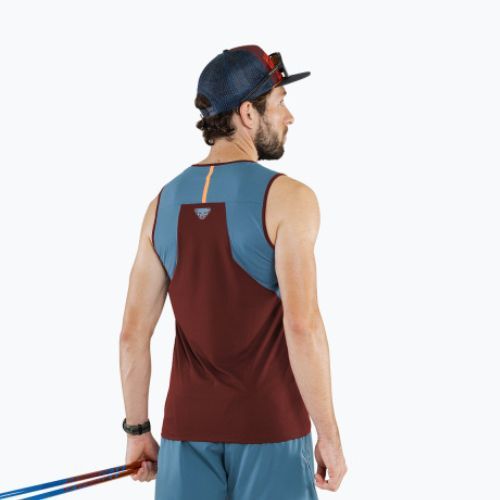 Vyriškas bėgimo marškinėlis DYNAFIT Sky Tank bordo spalvos 08-0000071651