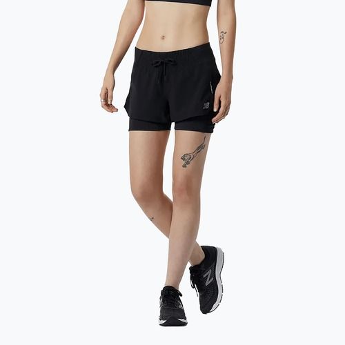 Moteriški bėgimo šortai New Balance Impact Run 2In1 black WS21270BK