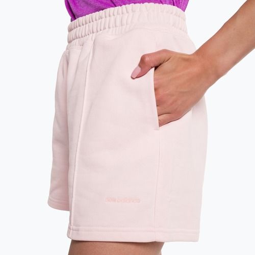 Moteriški New Balance Athletics Nature State moteriški treninginiai šortai iš prancūziško frotinio audinio rožinės spalvos WS23552WAN