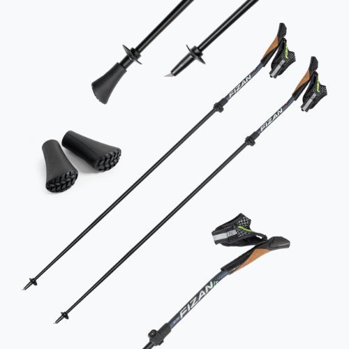 Fizan Tecno Impulse Race pilkos spalvos S22 7510 šiaurietiško ėjimo lazdos