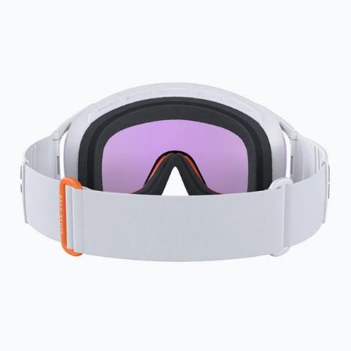 POC Zonula Race hydrogen balti/rožiniai oranžiniai/iš dalies mėlyni slidinėjimo akiniai