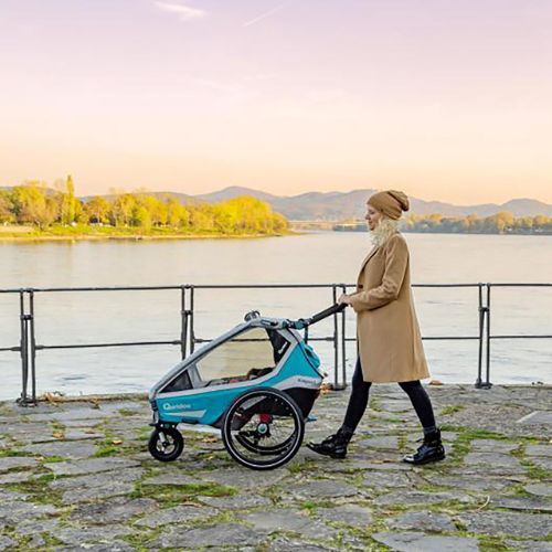 Qeridoo Kidgoo 1 Sportinė vienračio priekaba mėlyna Q8S-20-P