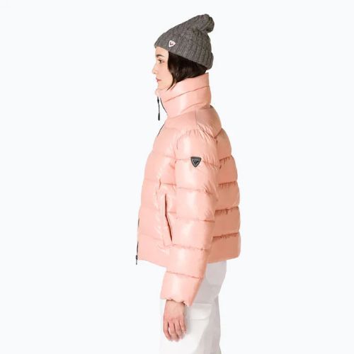 Moteriška pūkinė striukė Rossignol Shiny Bomber pastel pink