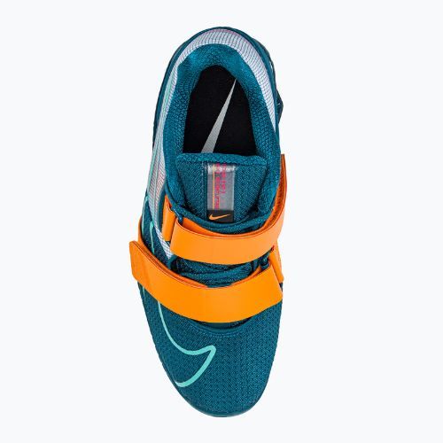 Nike Romaleos 4 mėlyni/oranžiniai sunkiosios atletikos bateliai