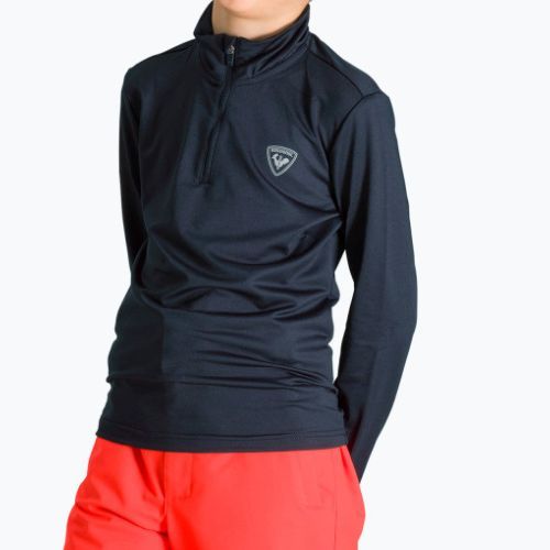 Rossignol Boy 1/2 Zip Warm Stretch vaikiškas slidinėjimo džemperis juodas