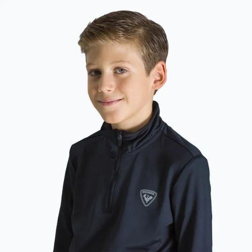 Rossignol Boy 1/2 Zip Warm Stretch vaikiškas slidinėjimo džemperis juodas