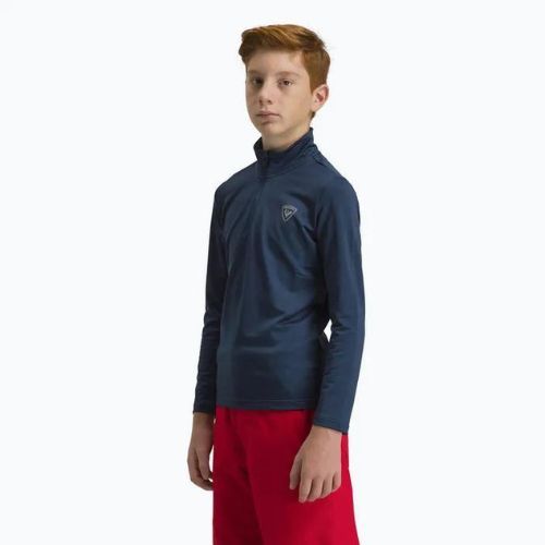 Rossignol Boy 1/2 Zip Warm Stretch vaikiškas slidinėjimo džemperis dark navy