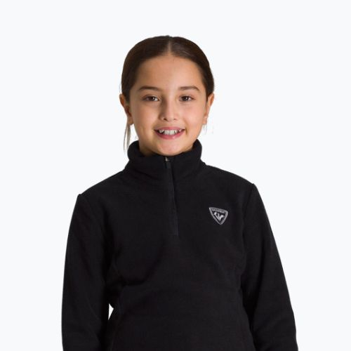 Rossignol Girl Fleece vaikiškas slidinėjimo džemperis juodas