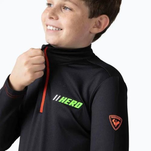 Rossignol Hero Warm Stretch vaikiškas slidinėjimo džemperis juodas