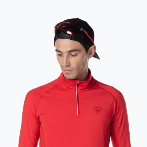 Vyriškas sportinis raudonas sportinis džemperis Rossignol Classique 1/2 Zip