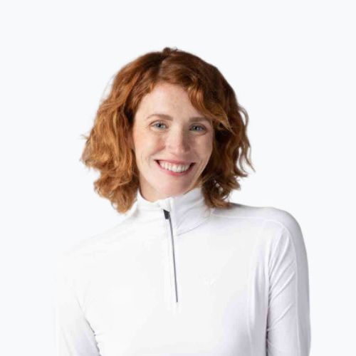 Moteriški termoaktyvūs marškinėliai Rossignol Classique 1/2 Zip white