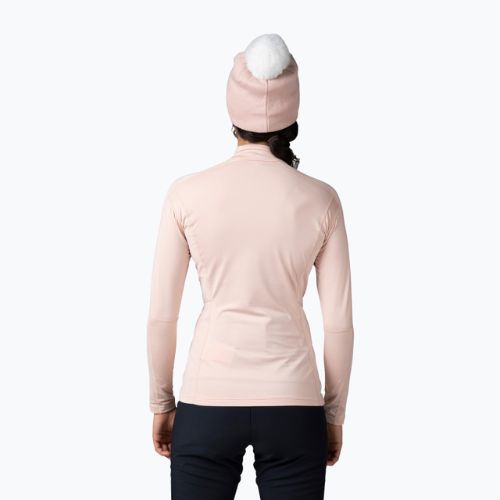 Moteriški Rossignol Classique 1/2 Zip powder pink termo megztiniai