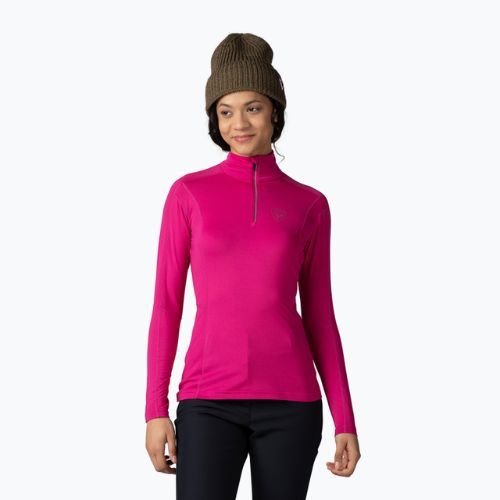 Moteriški termoaktyvūs marškinėliai Rossignol Classique 1/2 Zip orchid pink