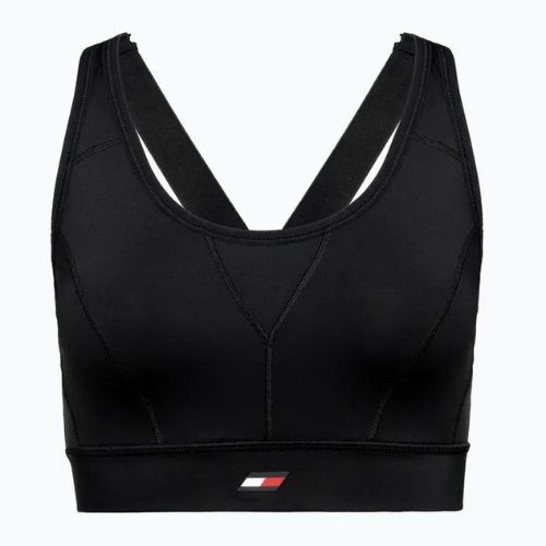 Tommy Hilfiger Essentials High Int reguliuojamų petnešėlių fitneso liemenėlė juoda