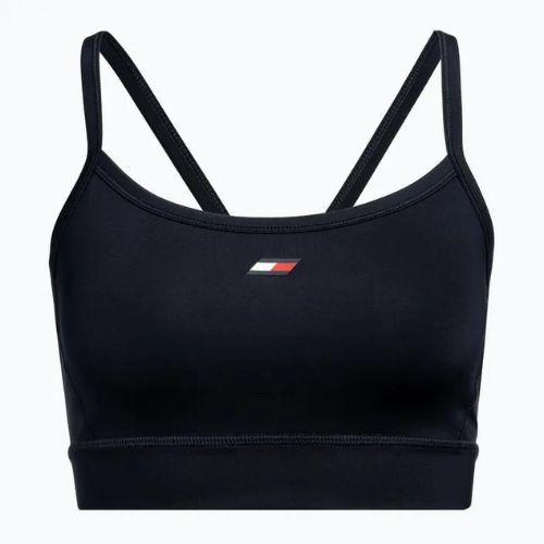 Tommy Hilfiger Essentials Low Int mėlyna fitneso liemenėlė