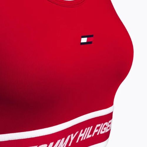 Tommy Hilfiger Mid Int Tape Racer Back raudona fitneso liemenėlė