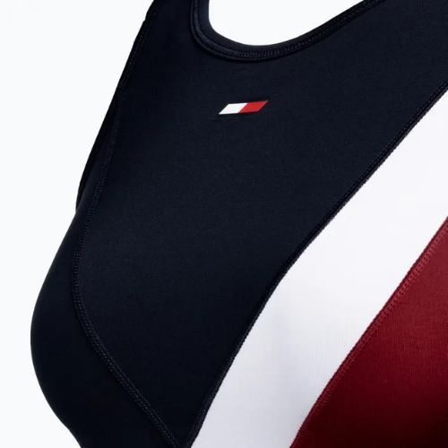 Tommy Hilfiger Mid Intensity Rwb Colour-Block mėlyna fitneso liemenėlė