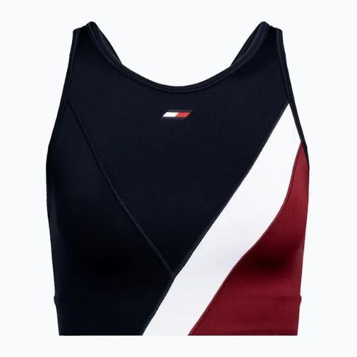 Tommy Hilfiger Mid Intensity Rwb Colour-Block mėlyna fitneso liemenėlė