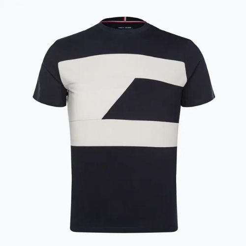 Tommy Hilfiger vyriški treniruočių marškinėliai Colorblocked Mix Media blue