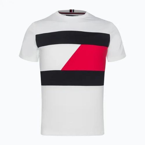 Tommy Hilfiger vyriški treniruočių marškinėliai Colorblocked Mix Media white