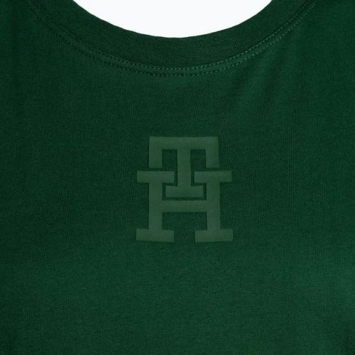 Tommy Hilfiger moteriški treniruočių marškinėliai Regular Th Monogram green