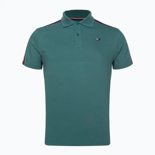 Tommy Hilfiger vyriški treniruočių marškinėliai Textured Tape Polo green