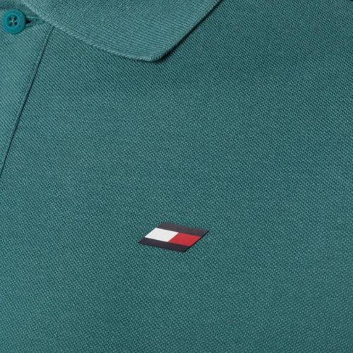 Tommy Hilfiger vyriški treniruočių marškinėliai Textured Tape Polo green
