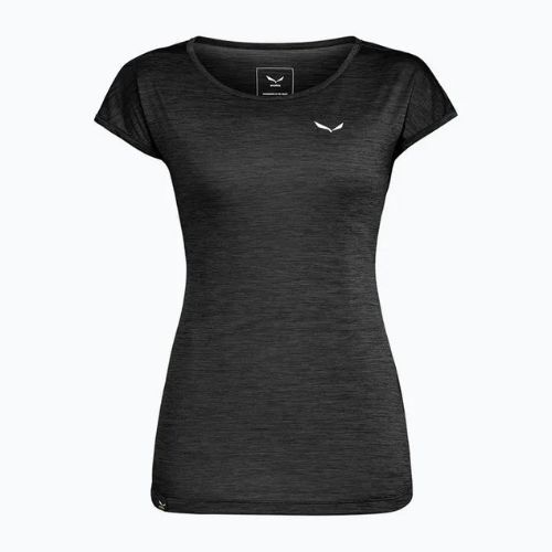 Moteriški trekingo marškinėliai Salewa Puez Melange Dry black out melange