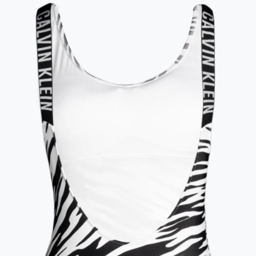 Moterų Calvin Klein Scoop Back One Piece Swimsuit Black