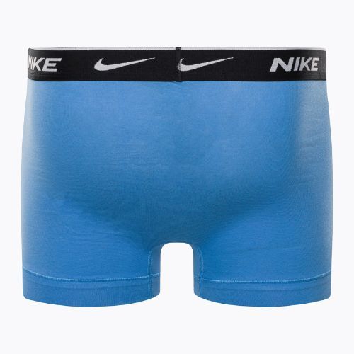 Vyriški boksininko šortai Nike Everyday Cotton Stretch Trunk 3Pk UB1 swoosh print/grey/uni blue
