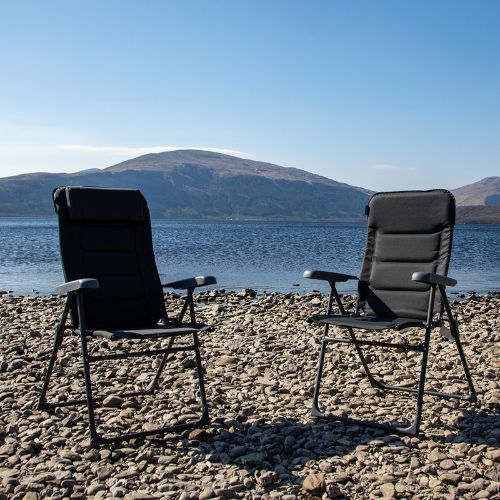 Vango Hampton Dlx Tourist Chair Duoweave black turistinė kėdė