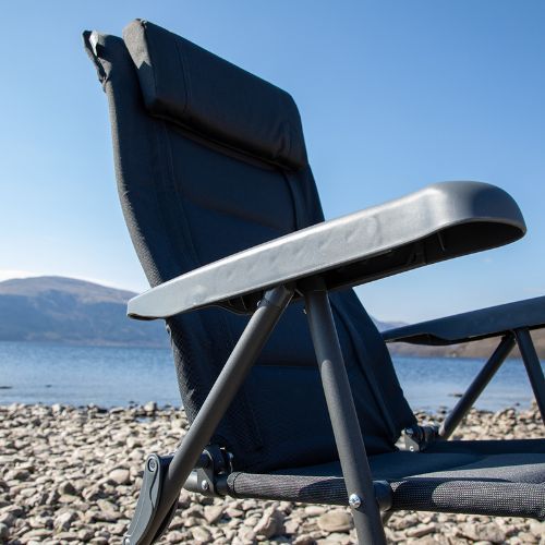 Vango Hampton Dlx Tourist Chair Duoweave black turistinė kėdė