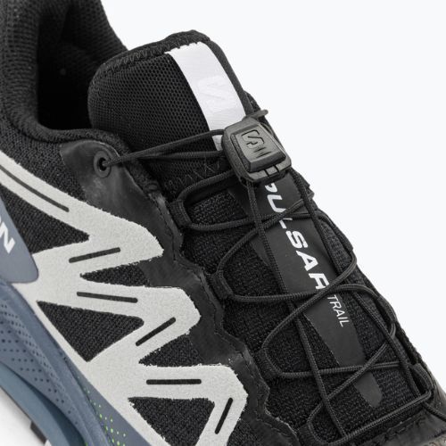 Vyriški Salomon Pulsar Trail bėgimo bateliai black/china blue/arctic ice
