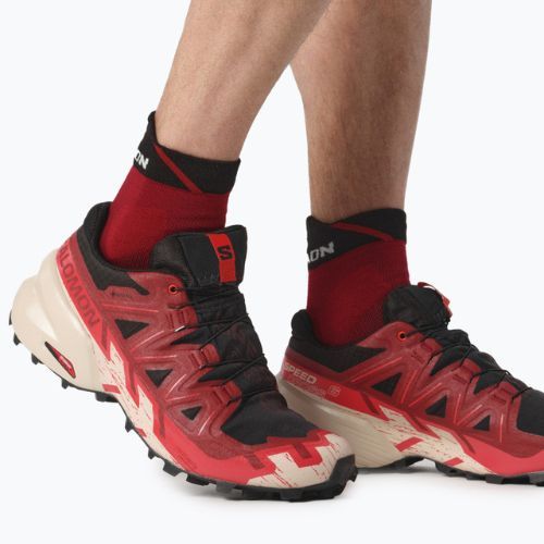 Salomon Speedcross 6 GTX vyriški bėgimo bateliai black/red dahlia/poppy red