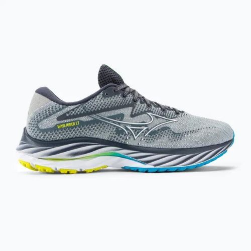 Vyriški bėgimo bateliai Mizuno Wave Rider 27 pearl blue/white/bolt2neon
