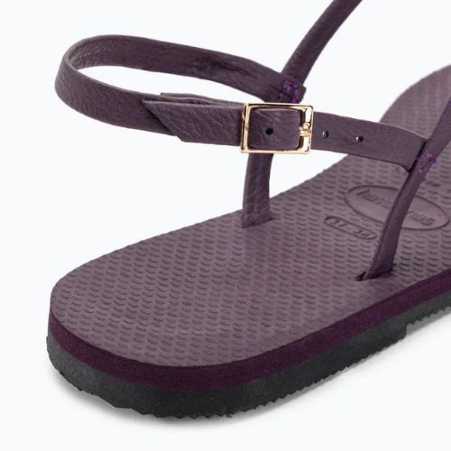 Moteriški Havaianas You Riviera sandalai violetinės/juodos/auksinės spalvos