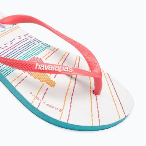 Moteriškos Havaianas Slim Local Soul Ibiza šlepetės raudona/mėlyna/orange