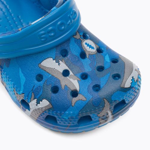 Crocs Classic Shark Clog prep blue vaikiškos šlepetės