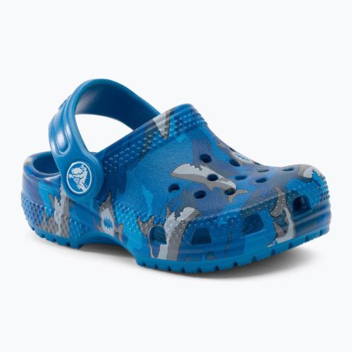 Crocs Classic Shark Clog prep blue vaikiškos šlepetės