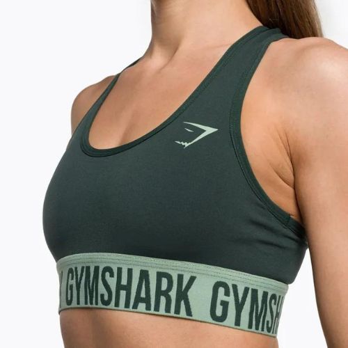 Gymshark Fit Sports žalia fitneso liemenėlė